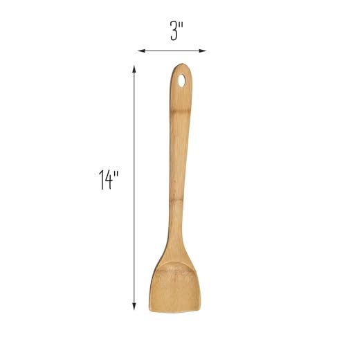 Joyce Chen a Division of Columbian Home Products Joyce Chen 33-2048 Burnished Bamboo Angled Spatula, 14-inch, Pack of 1, Natural - Image 5
