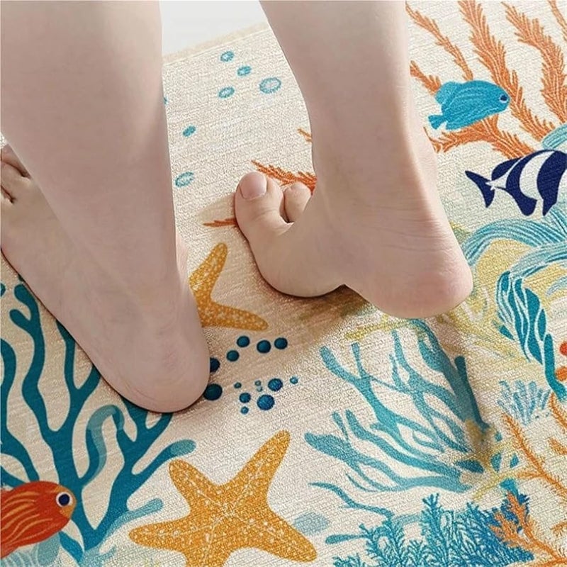 Sea Turtle Bath Mat Ultra Soft Fast Drying Anti Slip Bathroom Rug 40x60cm - Image 4