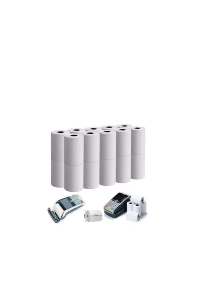Generic 20 Rolls of 57x40 mm Thermal Paper Till Rolls, Cash Register Receipt, for PDQ POS EPOS EFTPOS, Credit Card Machine, Verifone, Barclays, Ingenico iCT200, iCT 220, iCT250, iCT 250  - Image 1