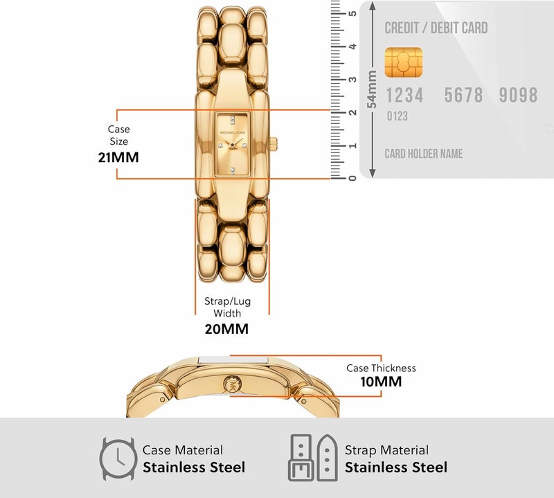 مايكل كورس Women Michael Kors Hally Gold Watch MK4921 - Image 5