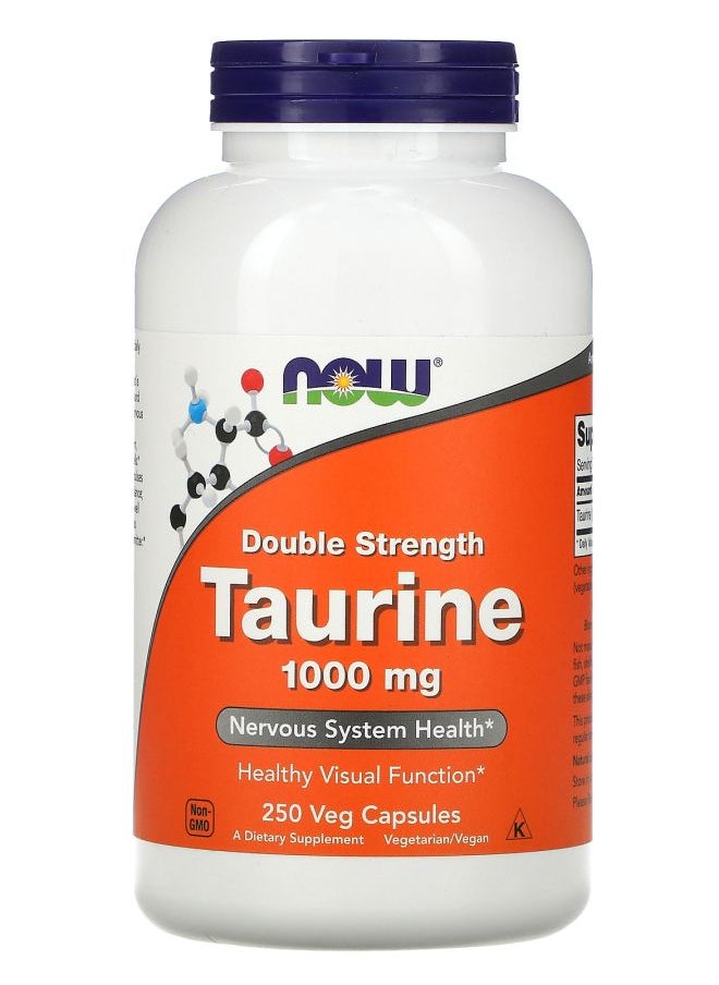 now - Double Strength Taurine 1000 mg 250 Veg Capsules - Image 1