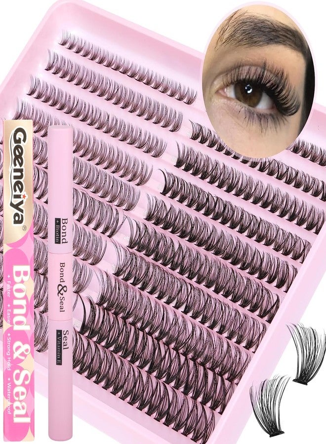 Geeneiya 20D+40D Lash Extension Kit Wispy Lash Clusters Kt Natural Cluster Eyelash Extensions with Waterproof Lash Bond and Seal - Image 1