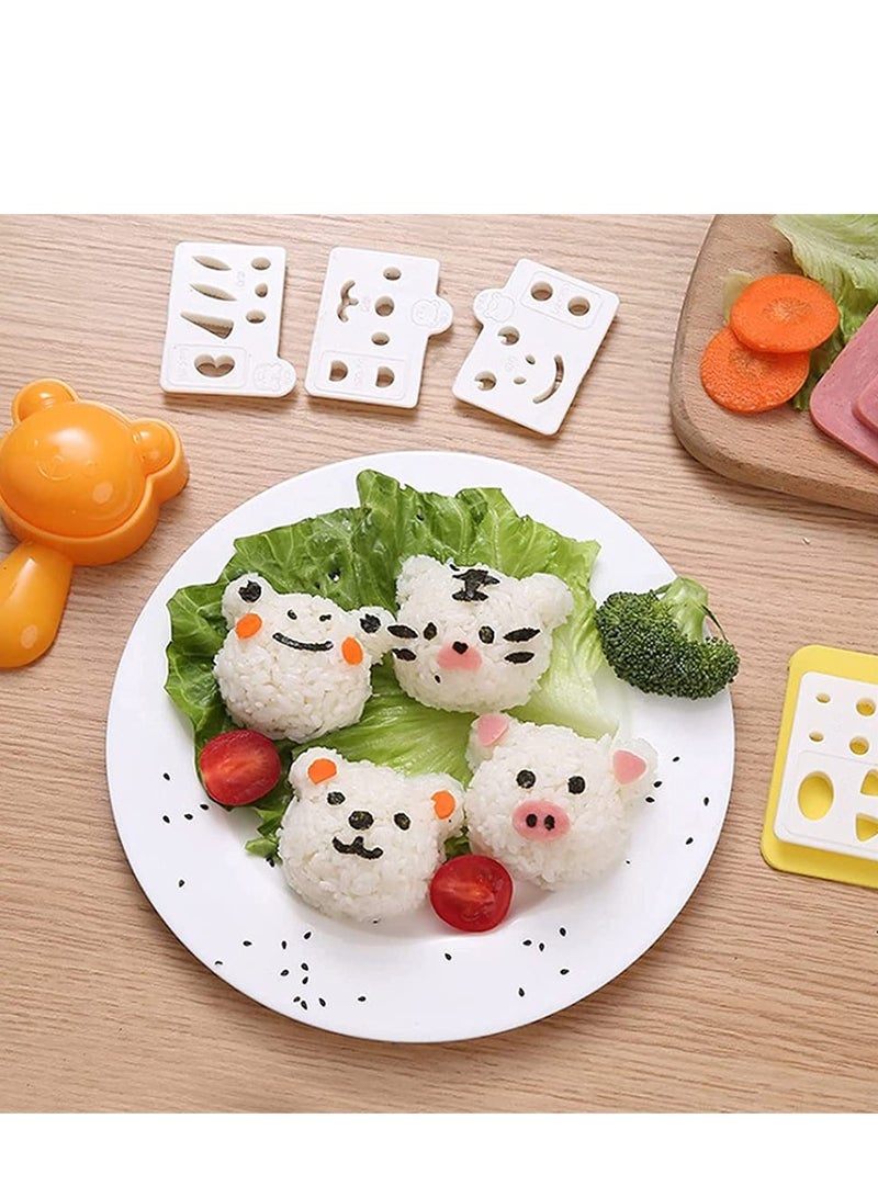 Zikra Onigiri Rice Ball Mould for Kids Animal Sushi Shaper Accessories Kitchen Tools with Nori Sea Punch Cutter - Image 3