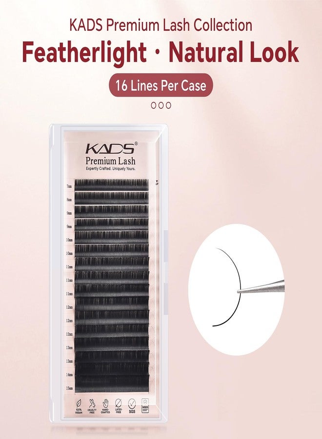 KADS Single Strip False Eyelashes - Individual Fluffy Lashes 4 Curl Types (C/CC/D/DD), 0.03-0.15mm Thickness, 7-20mm Length - DIY Extension Lashes for Volume & Natural Look (D-0.1, 16-20mm) - Image 2