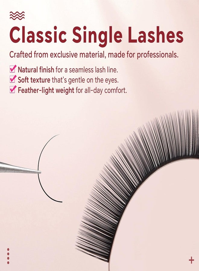 KADS Single Strip False Eyelashes - Individual Fluffy Lashes 4 Curl Types (C/CC/D/DD), 0.03-0.15mm Thickness, 7-20mm Length - DIY Extension Lashes for Volume & Natural Look (D-0.1, 16-20mm) - Image 3