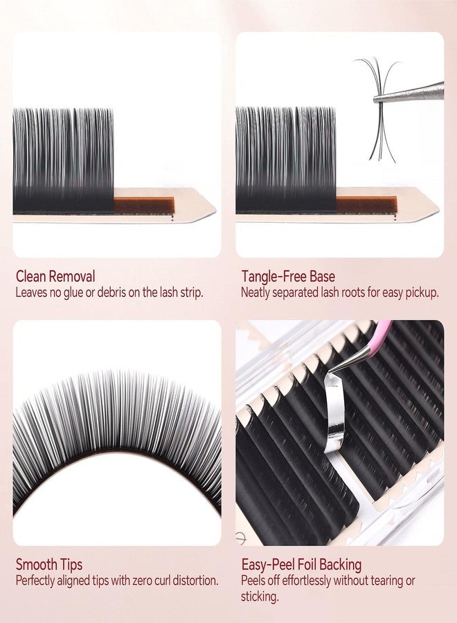 KADS Single Strip False Eyelashes - Individual Fluffy Lashes 4 Curl Types (C/CC/D/DD), 0.03-0.15mm Thickness, 7-20mm Length - DIY Extension Lashes for Volume & Natural Look (D-0.1, 16-20mm) - Image 4