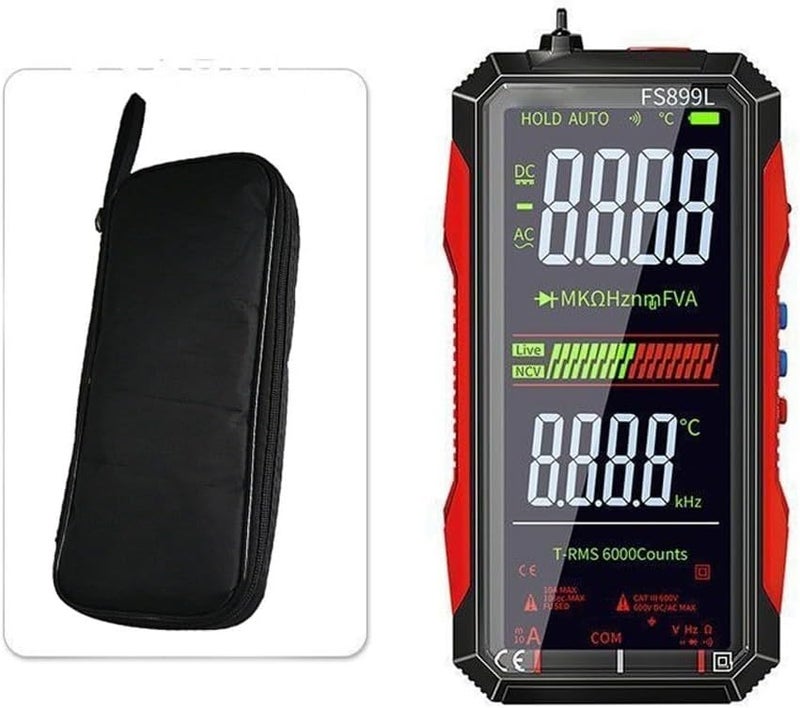 FS899L مقياس متعدد رقمي RMS الحقيقي 6000 عد USB-C قابل لإعادة الشحن شاشة مضاءة خلفياً اختبار كهربائي - Image 5