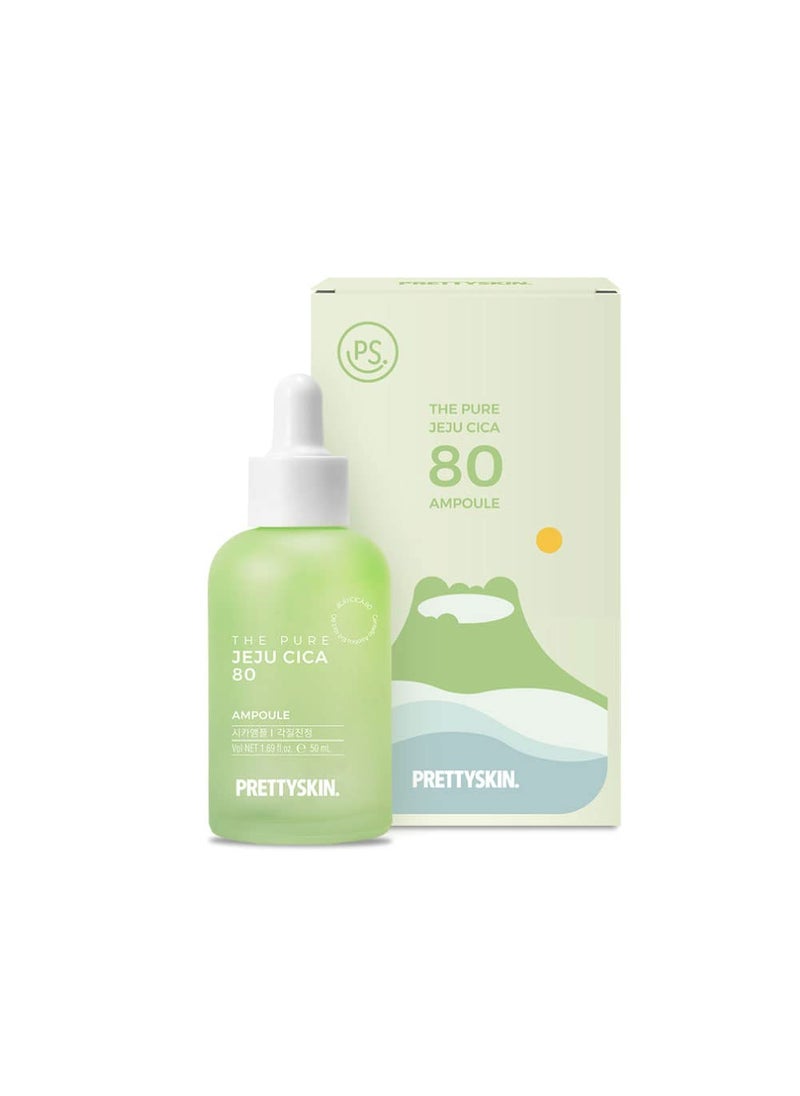 PRETTYSKIN PRETTYSKIN The Pure Jeju Cica Centella Asiatica 80% Ampoule, Soothing, Calming & Hydrating Serum for Sensitive Skin - Hypoallergenic & Dermatologist Tested (1.69 fl. oz / 50ml) 