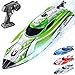 BEZGAR RC Boat 12 inch Remote Control Boat for Kids and Adults 25 KPH Fast RC Speed Boats with 700mAh Battery Ideal Waterproof Toy Boats for Lakes Pools TX126 Green - Image 2