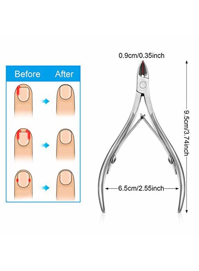 Mudder 4 Packs Cuticle Nippers Stainless Steel Cuticle Trimmer Cutter Dead Skin Remover Scissors Pedicure Manicure Tools for Fingernails and Toenails - Image 3