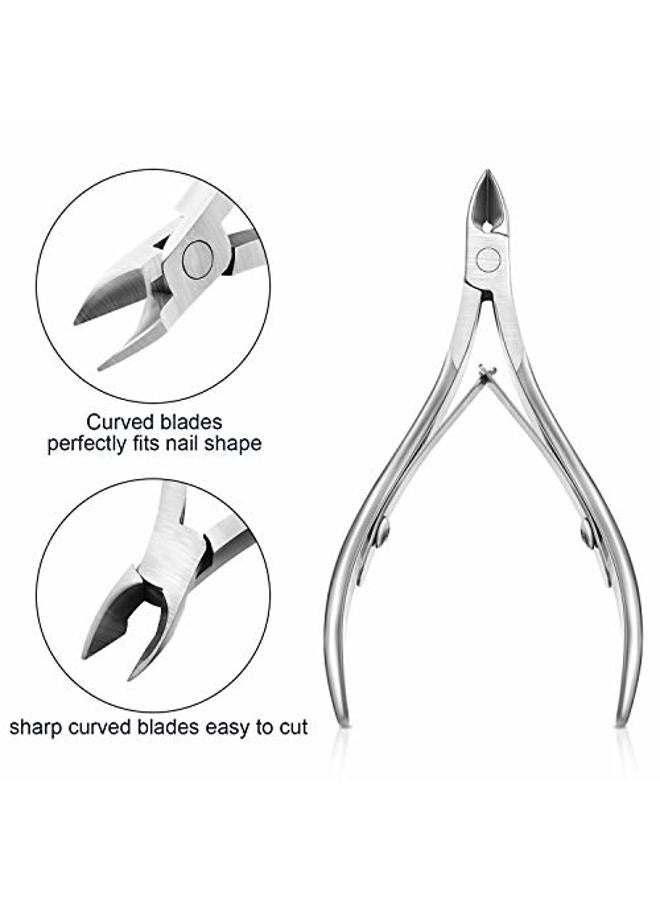 Mudder 4 Packs Cuticle Nippers Stainless Steel Cuticle Trimmer Cutter Dead Skin Remover Scissors Pedicure Manicure Tools for Fingernails and Toenails - Image 4