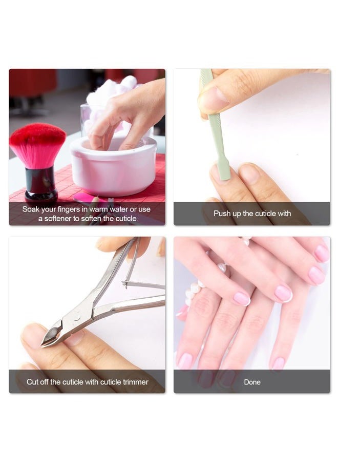 Mudder 4 Packs Cuticle Nippers Stainless Steel Cuticle Trimmer Cutter Dead Skin Remover Scissors Pedicure Manicure Tools for Fingernails and Toenails - Image 2
