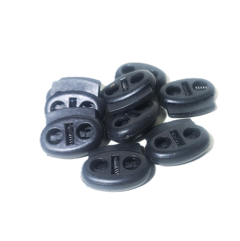 Black Cord Stopper for Hoodie,Elastic Cord Stopper Pack of (24) 