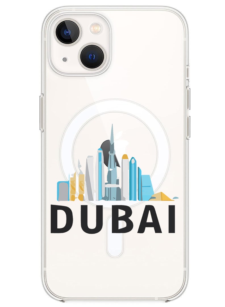 Theodor Magnetic Case for iPhone 14 6.1-inch Compatible with MagSafe Wireless Charging, Shockproof Phone Bumper Cover Dubai Black - Image 1