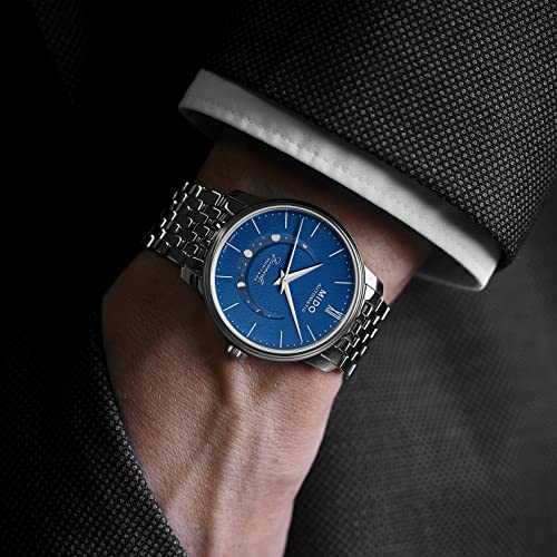 MIDO Baroncelli Smiling Moon Gent - Swiss Automatic Watch for Men - Blue Dial - Case 39mm - M0274071104000 - Image 3