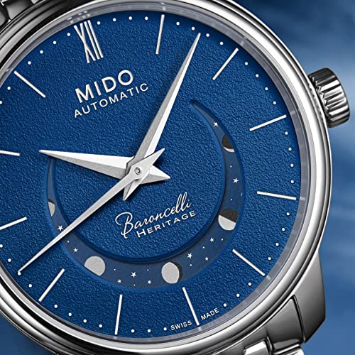 MIDO Baroncelli Smiling Moon Gent - Swiss Automatic Watch for Men - Blue Dial - Case 39mm - M0274071104000 - Image 2