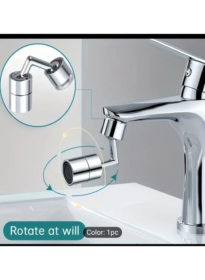 إل ديس رأس رشاش صنبور دوّار 720 درجة – ملحق مهوّي حوض المطبخ قابل للتعديل مع فوهة موفرة للمياه ومحوّل عالمي (متوافق مع حنفيات مقاس 22–24 مم) - Image 1