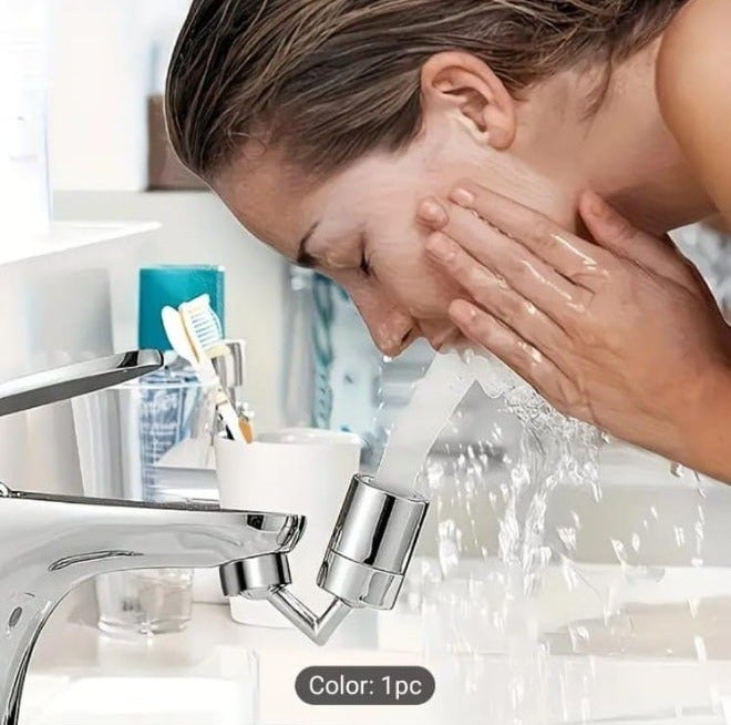 إل ديس رأس رشاش صنبور دوّار 720 درجة – ملحق مهوّي حوض المطبخ قابل للتعديل مع فوهة موفرة للمياه ومحوّل عالمي (متوافق مع حنفيات مقاس 22–24 مم) - Image 5