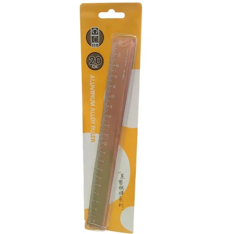Straight Aluminium Ruler With Cutting Protection Edge- 20cm