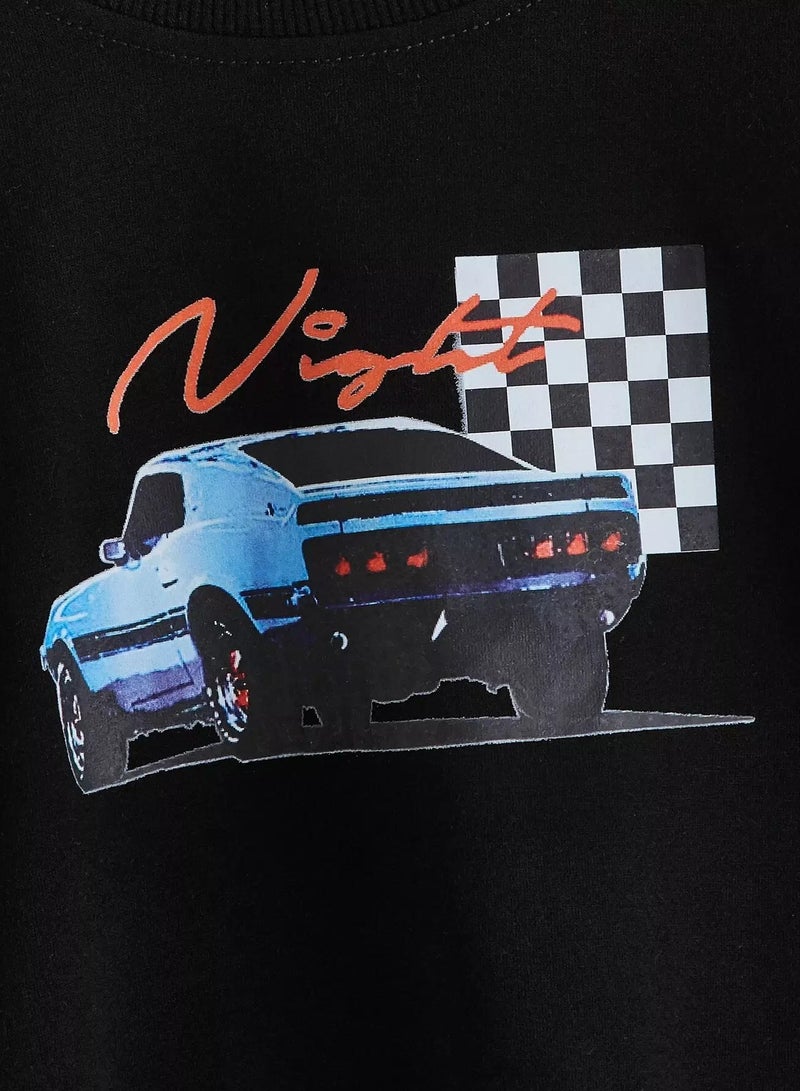 Toddler Boys Car & Plaid Print Sweatshirt - Image 4