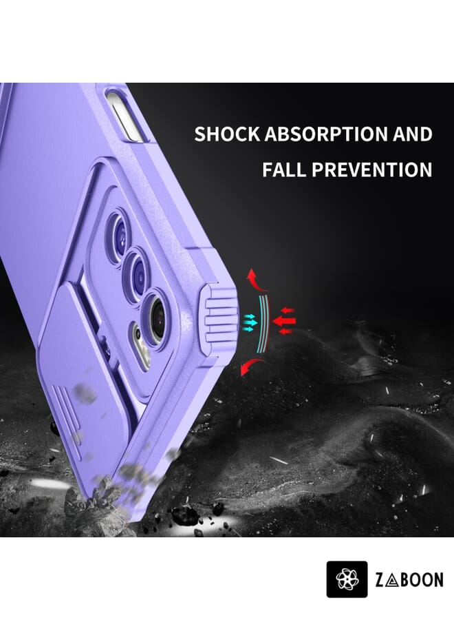 Zaboon غطاء حماية لهاتف OPPO A16 مع حامل ثلاثي الأبعاد ودرع منزلق - Image 5