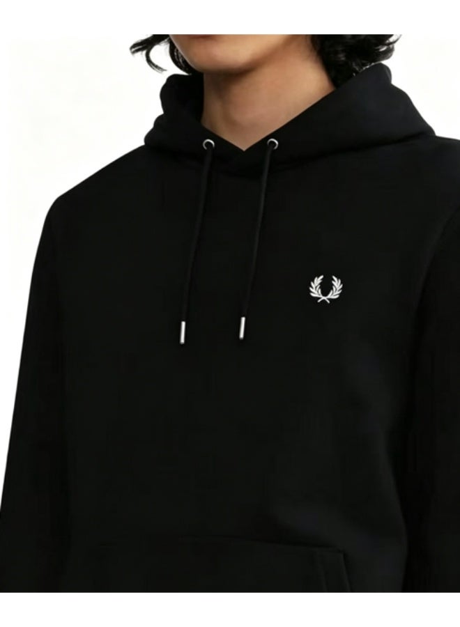 FRED PERRY Casual Fall Winter Embroidered Drawstring Pullover Hoodie - Image 3