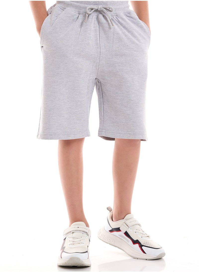 victor and jane Boys 2-Piece Set: T-Shirt & short for (6-12 Years) Navy & Grey  - Image 4