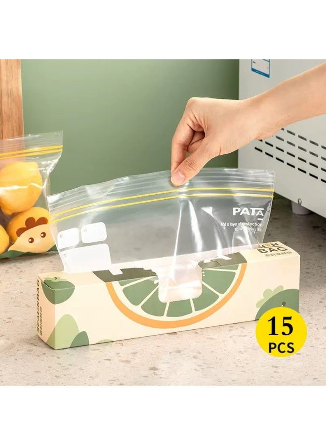 PATA Reusable  Food Storage Bags - 15/Box for Fruits, Nuts, Vegetables and Crackers - Image 1