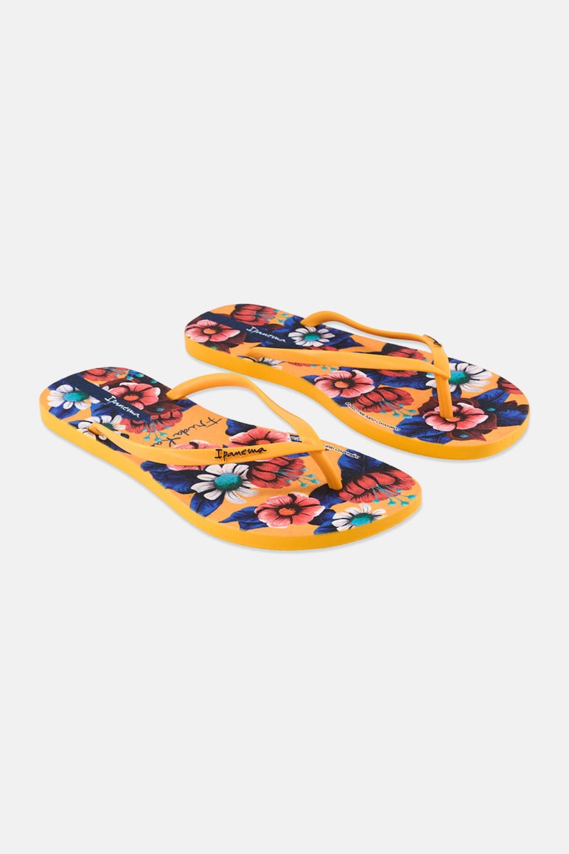 Ipanema Women Frida Kahlo Slip On Slippers, Orange Combo - Image 1