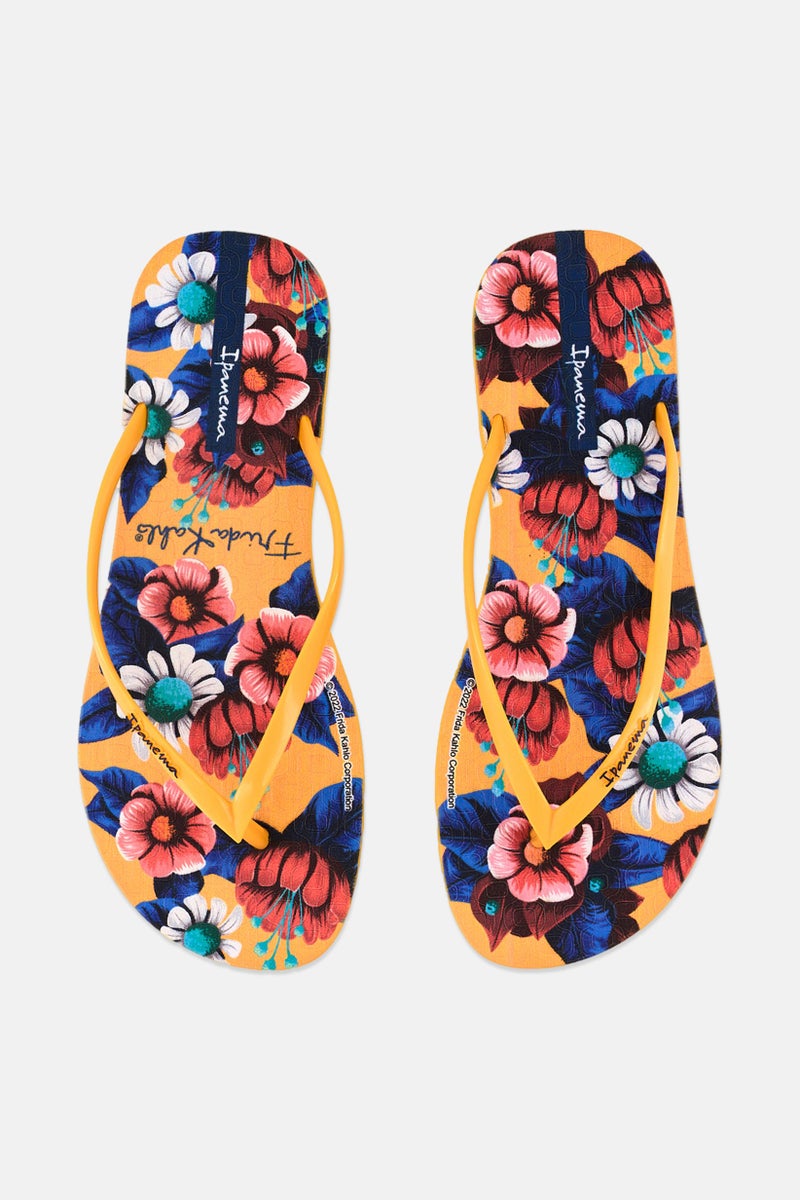 Ipanema Women Frida Kahlo Slip On Slippers, Orange Combo - Image 3