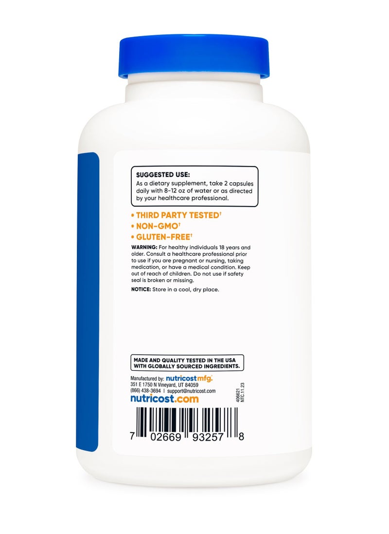 Nutricost - L-Citrulline 1500mg Per Serving, 180 Capsules, 90 Servings - Image 1