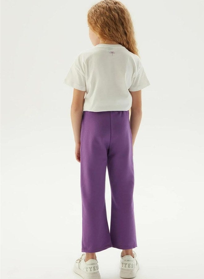 Tyess Girl Purple Tracksuit Bottom - Image 4