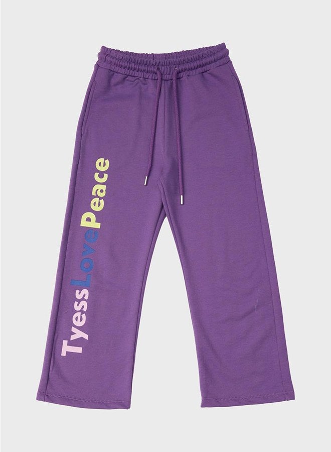 Tyess Girl Purple Tracksuit Bottom - Image 5