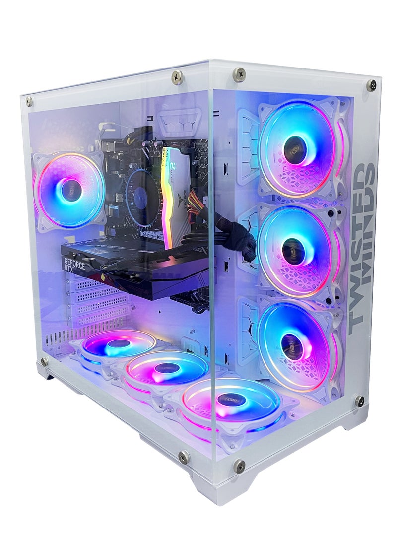 Setup Master - Gaming Pc with Intel Core i5-12400F Processor, H610M-E D4 Motherboard, DDR4 16GB RAM RGB, 1TB M.2 SSD, NVIDIA GeForce RTX 3060 Graphics Card, 7 Fan Case White RGB Remote Control with Windows 11 Pro - Image 1