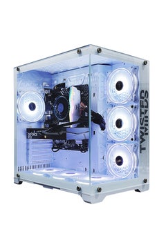 Gaming Pc with Intel Core i5-12400F Processor, H610M-E D4 Motherboard, DDR4 16GB RAM RGB, 1TB M.2 SSD, NVIDIA GeForce RTX 3060 Graphics Card, 7 Fan Case White RGB Remote Control with Windows 11 Pro