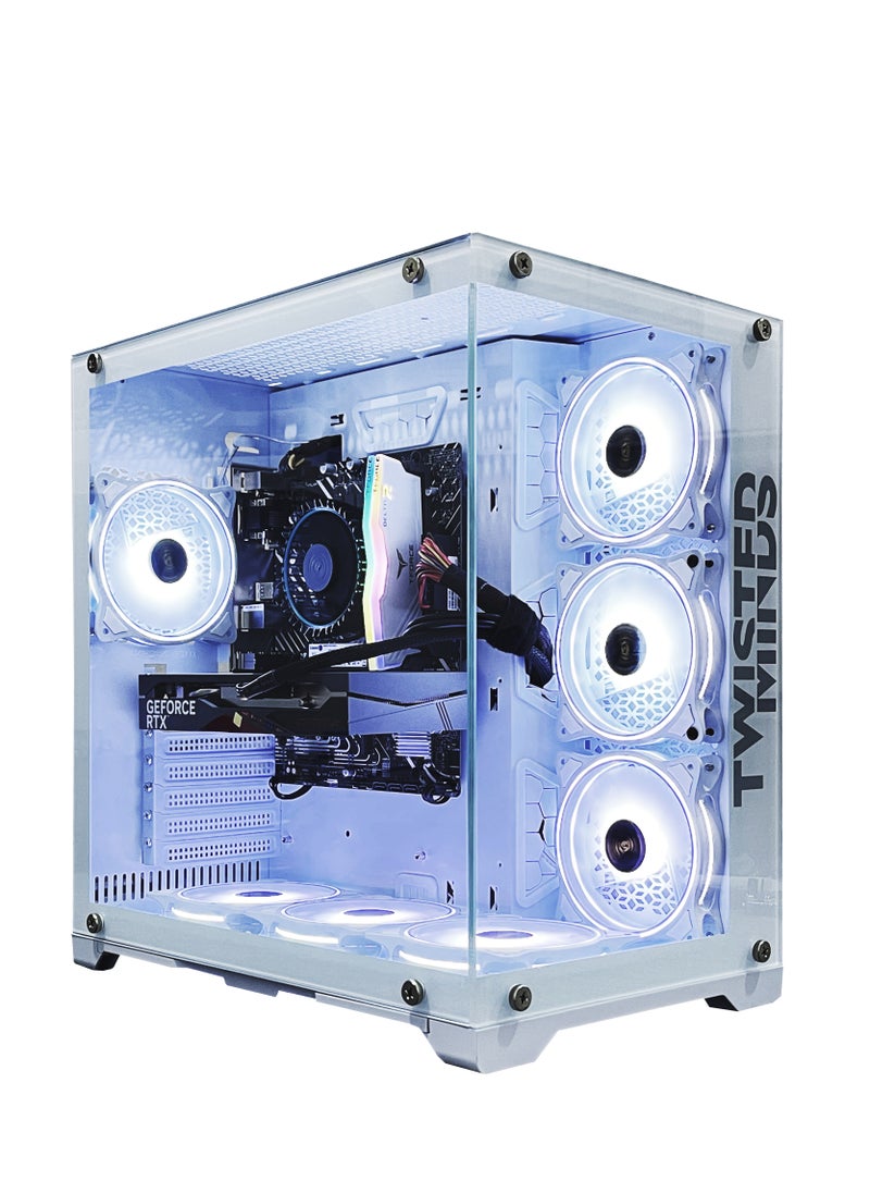 Setup Master - Gaming Pc with Intel Core i5-12400F Processor, H610M-E D4 Motherboard, DDR4 16GB RAM RGB, 1TB M.2 SSD, NVIDIA GeForce RTX 3060 Graphics Card, 7 Fan Case White RGB Remote Control with Windows 11 Pro - Image 1