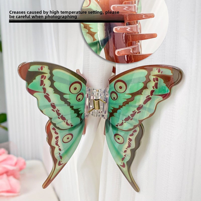 Generic Chic Bohemia Butterfly Hair Claw Clip Green Dragon Butterfly 10.5CM