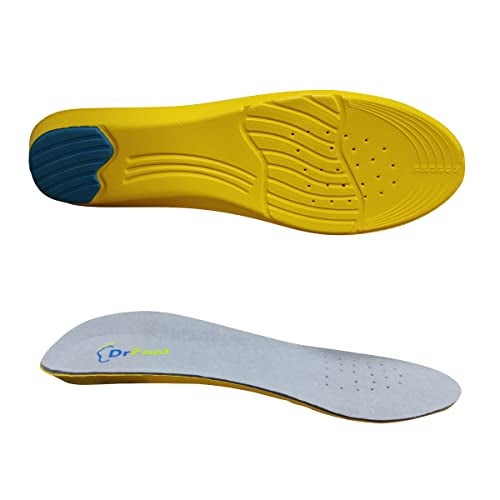 Dr.Foot Dr Foot Gel Insoles Pair | For Walking, Running, Sports, Formal and Safety Shoes | All Day Comfort Shoe Inserts | Dual Gel Technology | unisex (L)- 1 Pair (Large) - Image 1