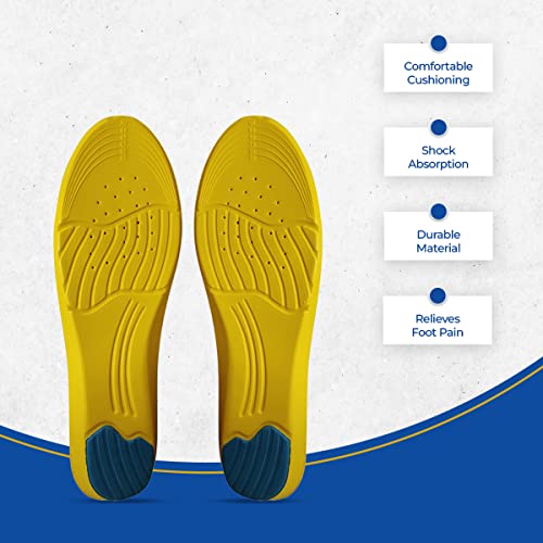 Dr.Foot Dr Foot Gel Insoles Pair | For Walking, Running, Sports, Formal and Safety Shoes | All Day Comfort Shoe Inserts | Dual Gel Technology | unisex (L)- 1 Pair (Large) - Image 4