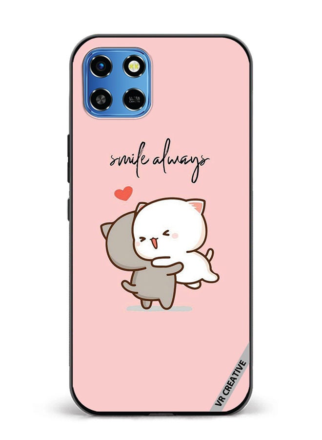 VR CREATIVE Protective Case Cover For Infinix Smart 6 HD Smile Always Design Multicolour - Image 1