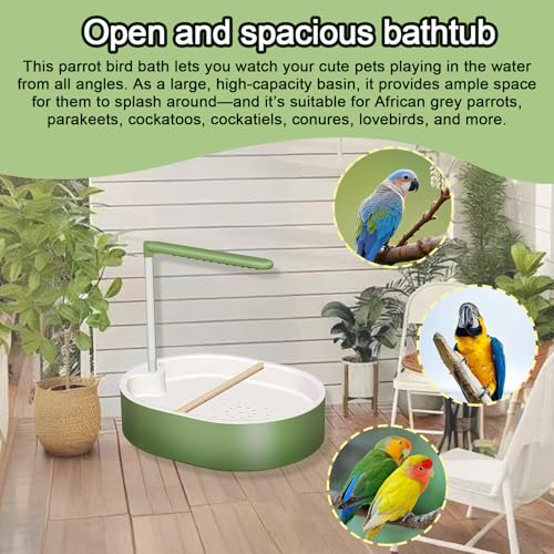 Xanadued Parrot Shower, Automatic Parakeet Bird Bath with Pump, Large Bird Shower Fountain, Bird Bath for Parakeets for Pet Birds, Conure, Cockatoo, Budgie, Lovebird, Finches - Image 3
