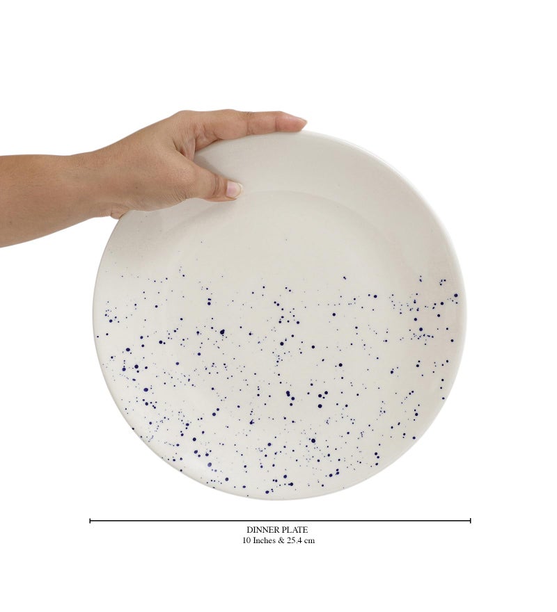 miah decor Ceramic Dinner Plates Set of 6 Handcrafted Dining Plates Full Plates for Home Kitchen and Restaurant Microwave Dishwasher Safe Size 10 Inches - Image 3