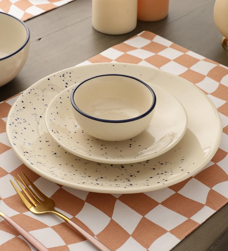 miah decor Ceramic Dinner Plates Set of 6 Handcrafted Dining Plates Full Plates for Home Kitchen and Restaurant Microwave Dishwasher Safe Size 10 Inches - Image 4