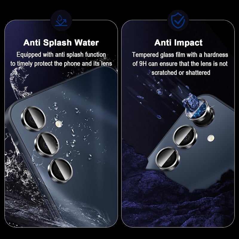 Camera Protector for Samsung Galaxy A16 5G/4G - Tempered Glass, 9H Hardness, Anti-Fingerprint - Black - Image 4