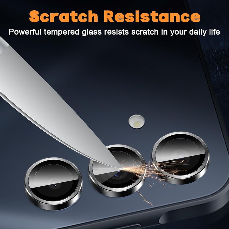 Camera Protector for Samsung Galaxy A16 5G/4G - Tempered Glass, 9H Hardness, Anti-Fingerprint - Black - Image 2