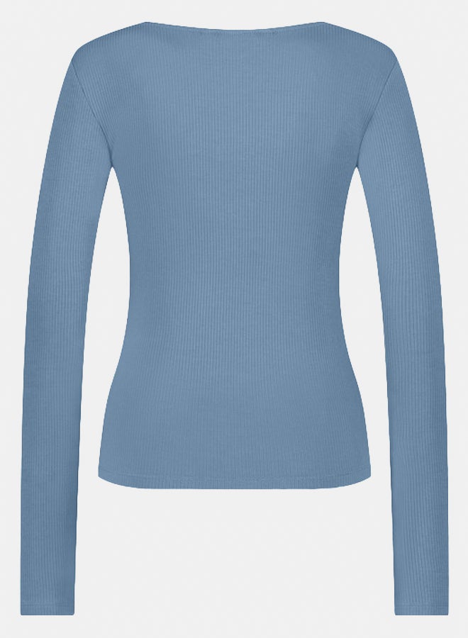 hunkemoller Ribbed Pyjama Top  - Image 2