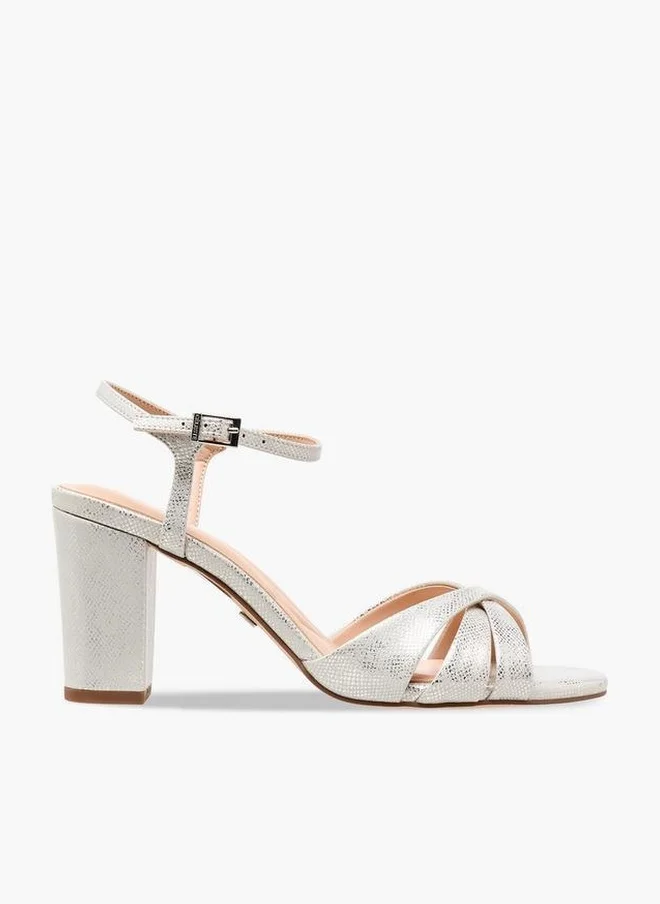 سيليست Women Block Heel Ankle Strap Sandals Ramadan Collections
