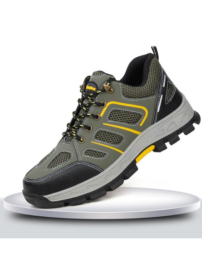 NIBEMINENT Men's Safety Shoes Steel Toe Caps Anti Smashing Protection Shoes Anti-puncture Work Boots Slip-Resistant Breatheable Non-slip - Image 1