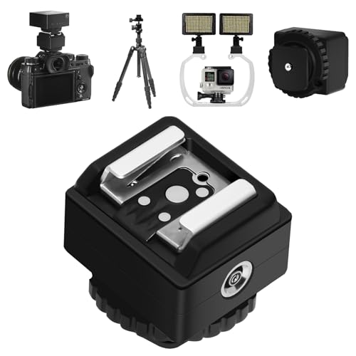 MEDALight Standard Hot Shoe Adapter with Extra Pc sync Connection Port for Camera Connecting to Off-Camera Flash,Studio Light etc,. - Image 1