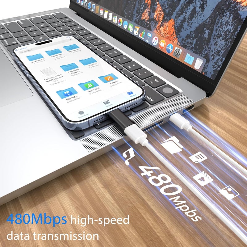 Tobfit Tobfit Lightning to USB C Adapter (2pack) - Lightning to USB C, Supports Fast Charging for iPhone 15 Pro Max, Pad, MacBook, Samsung Galaxy S24 S23 S22, Pixel - Image 5